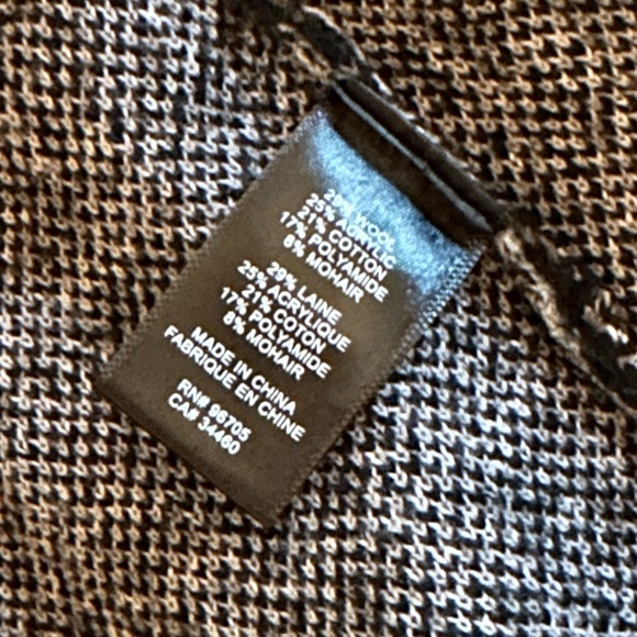 NWOTLa Vie Rebecca Taylor Leopard Print Wool Blend V-Neck Cardigan Size M - Picture 5 of 6